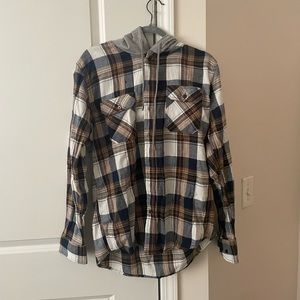 RSQ flannel hoodie